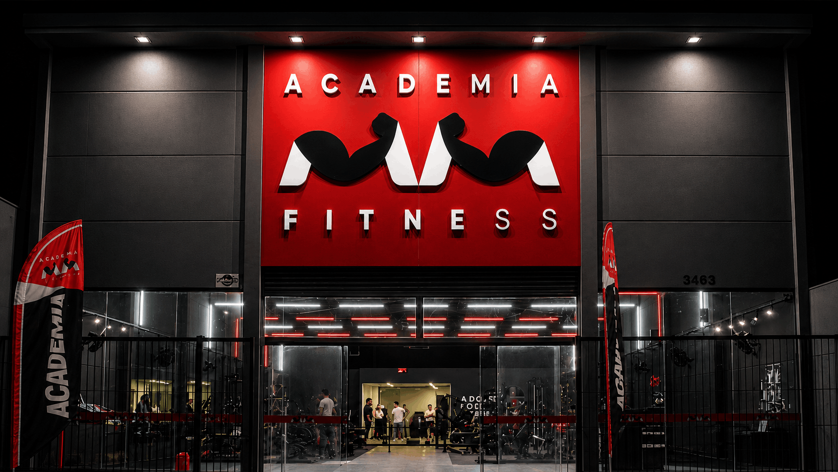 Fachada da Academia MM Fitness em Paranavaí